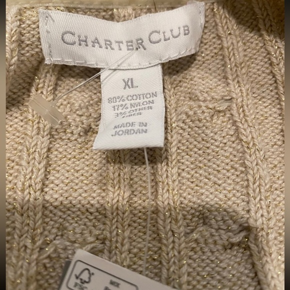 CHARTER CLUB GOLD SWEATER   NWT - Picture 9 of 11